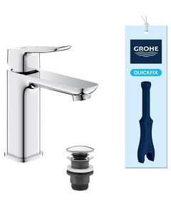 Змішувач для раковини Grohe QuickFix Dice M-розміру, довж. виливу - 116мм, неповоротний, 1 важіль, хром, фото  | SNABZHENIE.com.ua