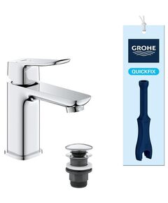 Змішувач для раковини Grohe QuickFix Dice ColdStart S-розміру, довж. виливу - 106мм, неповоротний, 1 важіль, хром, фото  | SNABZHENIE.com.ua