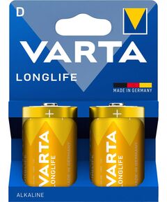Батарейка Varta Longlife лужна D(LR20)  блістер, 2 шт, фото  | SNABZHENIE.com.ua