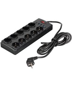 2E Подовжувач-фільтр мережевий 2E 10xТип F, 3x1.5мм кв, 16A, з захистом від перенапруги, 3xUSB-A, 1xUSB-C, 3м, чорний, фото  | SNABZHENIE.com.ua