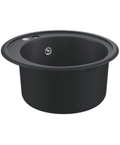 Мийка кухонна Grohe K200, композит, кругла, без крила, 380х200мм, чаша - 1, врізна, чорний граніт, фото  | SNABZHENIE.com.ua