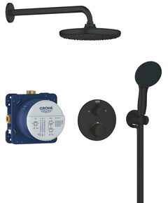 Душова система Grohe QuickFix Precision прихованого монтажу з Vitalio Start 250, матовий чорний, фото  | SNABZHENIE.com.ua