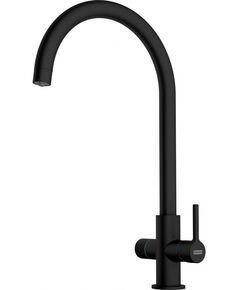 Змішувач для кухні Franke Lina J Clear Water 2.0, довж.виливу - 212 мм, поворотний, 1+1 фільтр, чорний матовий, фото  | SNABZHENIE.com.ua