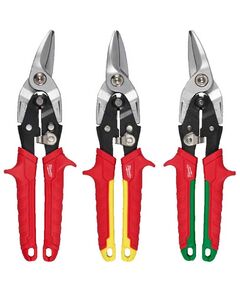 Набор ножниц по металлу MILWAUKEE, (3шт) (прямой / правый  / левый рез), фото  | SNABZHENIE.com.ua