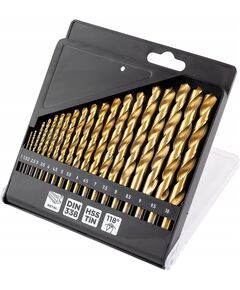 Набір свердел по металу GRAPHITE HSS TiN 1-10мм кейс 19шт, фото  | SNABZHENIE.com.ua