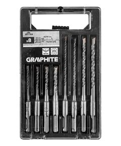 Набір свердел по бетону GRAPHITE SDS Plus 5x6x8х110мм, 5х6x8x10x160мм, кейс, 8шт, фото  | SNABZHENIE.com.ua