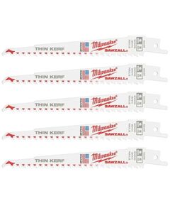 Полотно для сабельных пил THIN KERF FANG TIP MILWAUKEE, 150/5,0мм, (5шт), (дерево с гвоздями), фото  | SNABZHENIE.com.ua