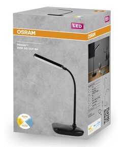 Лампа настільна OSRAM Panan DISK SQ 12W 3000К 4000К 6500К  з димером, чорний, фото  | SNABZHENIE.com.ua