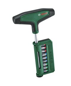 Викрутка Bosch для біт, Т-подібне руків'я, 19 насадок, 100мм, сталь CrV, фото  | SNABZHENIE.com.ua