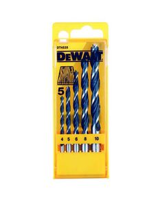 Набор спиральных сверл по дереву 5 шт. 4-10 мм в кассете DeWALT, фото  | SNABZHENIE.com.ua