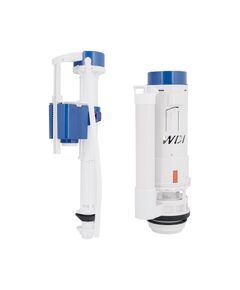 Комплект арматуры Qtap WDI для бачка унитаза с двойной круглой кнопкой слива 5,6 см (Chrome) и клапаном нижней подачи воды, 3/6 л QTWDI177W49454, фото  | SNABZHENIE.com.ua