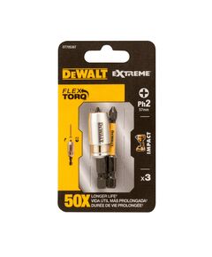 Набір біт DeWALT IMPACT TORSION, Ph2, 50 мм, магнітний тримач, 3 шт., фото  | SNABZHENIE.com.ua