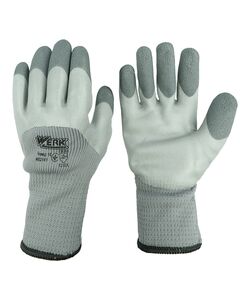 Рукавички ПЕ сірі, з подвійним сірим латексним покриттям, утеплені WERK, фото  | SNABZHENIE.com.ua