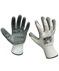 Рукавички трикотажні поліестер, нітрилове покриття (сірий), розмір 10 WERK, фото  | SNABZHENIE.com.ua