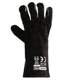 Краги зварювальника 35 см чорна шкіра з підкладкою Expert, КВІТКА, фото  | SNABZHENIE.com.ua