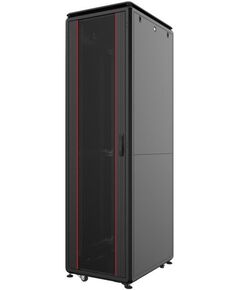 Шафа MIRSAN 19", 32U, GTV, скляні двері, 600x800 мм, максимально 2000 кг, чорна, фото  | SNABZHENIE.com.ua