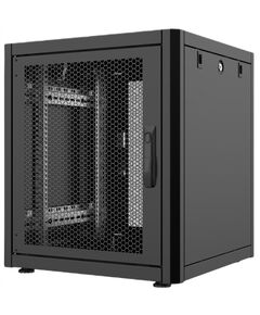 Шафа MIRSAN 19", 22U, GTN, перфоровані двері, 600x600 мм, максимально 1000 кг, чорна, фото  | SNABZHENIE.com.ua