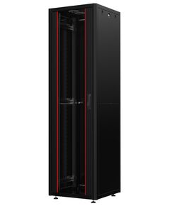 Шафа MIRSAN 19", 22U, GTN SERVER, скляні двері, 600x600 мм, максимально 1000 кг, чорна, фото  | SNABZHENIE.com.ua