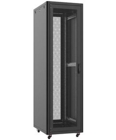 Шафа MIRSAN 19", 26U, GTN, перфоровані двері, 600x1000 мм, максимально 1000 кг, чорна, фото  | SNABZHENIE.com.ua