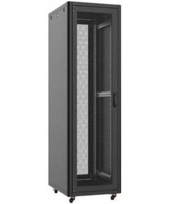Шафа MIRSAN 19", 42U, GTN, перфоровані двері, 600x1000 мм, максимально 1000 кг, чорна, фото  | SNABZHENIE.com.ua