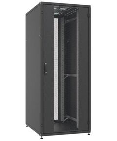 Шафа ZPAS 19", 24U, SZB IT, передні скляні двері, 600x800 мм, максимально 1000кг, чорна, фото  | SNABZHENIE.com.ua
