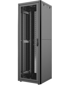 Шафа MIRSAN 19", 26U, GTN, перфоровані двері, 600x800 мм, максимально 1000 кг, чорна, фото  | SNABZHENIE.com.ua