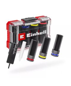 Набір ударних торцевих головок Einhell 80мм 1/2" крейда, вимірювач протектора кейс 3шт, фото  | SNABZHENIE.com.ua