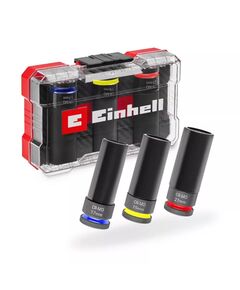 Набір ударних торцевих головок Einhell 80мм 1/2" 3шт кейс 0.78кг, фото  | SNABZHENIE.com.ua
