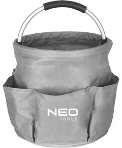 Сумка садова Neo Tools 28x28x27см, до 15кг, 6 кишень оксфорд190г/м2, сірий, фото  | SNABZHENIE.com.ua