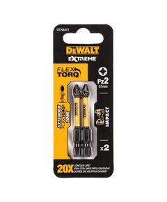 Набір біт DeWALT IMPACT TORSION EXTREME Pozidriv 50 мм, 2 шт, фото  | SNABZHENIE.com.ua