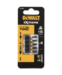 Набір біт DeWALT IMPACT TORSION Torx T15, 5 шт, 25 мм (DT7380T), фото  | SNABZHENIE.com.ua
