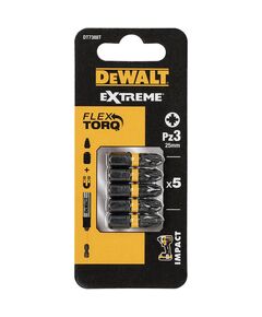 Набір біт DeWALT IMPACT TORSION Pozidriv Pz3, 25 мм, 5 шт, фото  | SNABZHENIE.com.ua