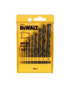 Набор сверл по металлу 10 шт. 1-10 мм в кассете DeWALT HSS-R, фото  | SNABZHENIE.com.ua