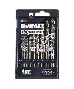 Набір сверел DeWALT COBALT EXTREME, 10 шт., d 1-10 мм, кейс, фото  | SNABZHENIE.com.ua