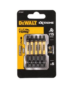 Набір біт DeWALT IMPACT TORSION Torx T15, 50 мм, 5 шт, фото  | SNABZHENIE.com.ua