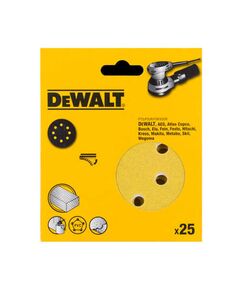 Шлифкруг 125 мм, зерно 60, для дерева и краски, 25 шт DeWalt, фото  | SNABZHENIE.com.ua
