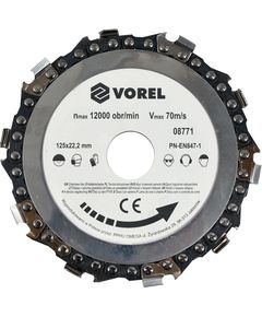 Диск цепной VOREL 125 мм для шлифмашины по дереву, фото  | SNABZHENIE.com.ua