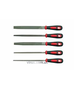 Напильники VOREL: L= 200мм, Набір 5 шт/уп., фото  | SNABZHENIE.com.ua