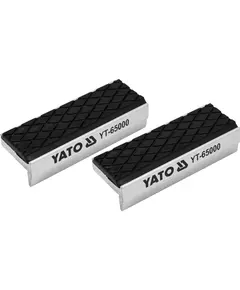 Губки сменные для тисков, мягкие YATO 75 х 30 х 10 мм, алюминиевые с резиной (YT-65000), фото  | SNABZHENIE.com.ua