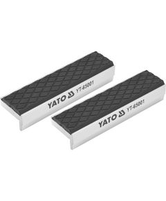 Сменные губки YATO 100x30x10 мм, алюминиевые с резиной, фото  | SNABZHENIE.com.ua