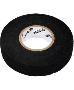 Стрічка ізоляційна на тканинній основі, чорна YATO 15 м x 19 x 0.3 мм, t = -40 ° С - + 105 ° С (YT-81500), фото  | SNABZHENIE.com.ua