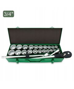 Набор инструментов TOPTUL 3/4 (26 ед.) с металлическим корпусом, 12-гранный, фото  | SNABZHENIE.com.ua