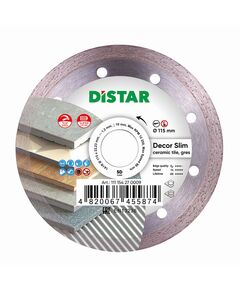 Диск алмазный DISTAR Decor Slim 115x1,2/1,0x8x22,23 мм, фото  | SNABZHENIE.com.ua