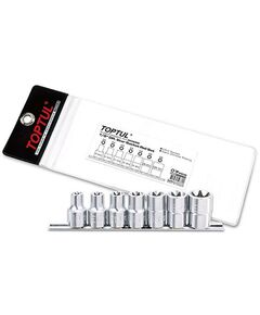 Набір головок TORX 1/2 E10-E24, 7 шт. TOPTUL, фото  | SNABZHENIE.com.ua