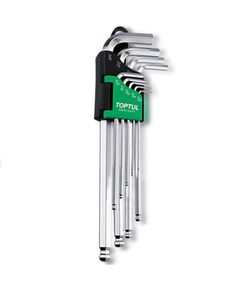 Шестигранники дюймовые с шаром TOPTUL 1/16-3/8, 9 ед., фото  | SNABZHENIE.com.ua