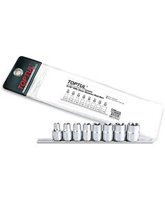 Набор головок TORX 3/8 E8-E20, 8 шт. TOPTUL, фото  | SNABZHENIE.com.ua