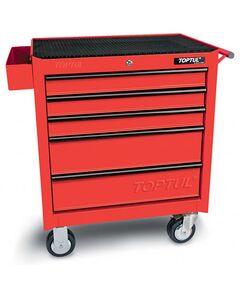 Тележка для інструментів 5 секцій червона TOPTUL TCAA0502, фото  | SNABZHENIE.com.ua