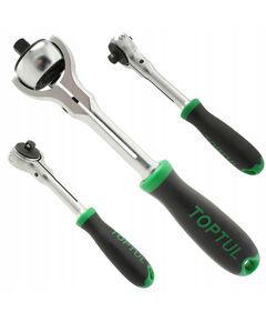 Ключ трещотка 1/4" з шарніром 360&deg; та резиновою ручкою TOPTUL, фото  | SNABZHENIE.com.ua