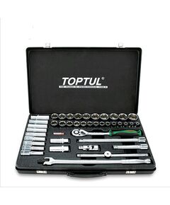 Комбінований набір інструментів TOPTUL 1/2 (короткі+довгі головки) GCAD4102, фото  | SNABZHENIE.com.ua