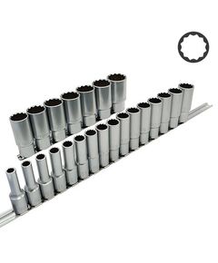 Набір торцевих головок 1/2" 12-гран. 23 шт. на планці TOPTUL GAAQ1623U-12, фото  | SNABZHENIE.com.ua